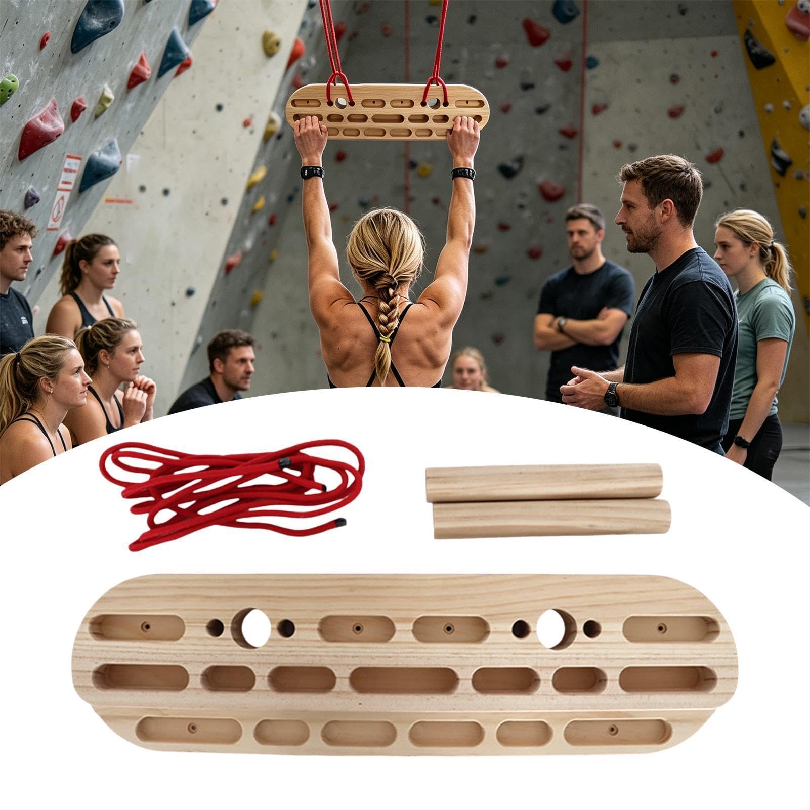 Generisch Hangboard Rock Climbing Wood Finger Strength Training Gear