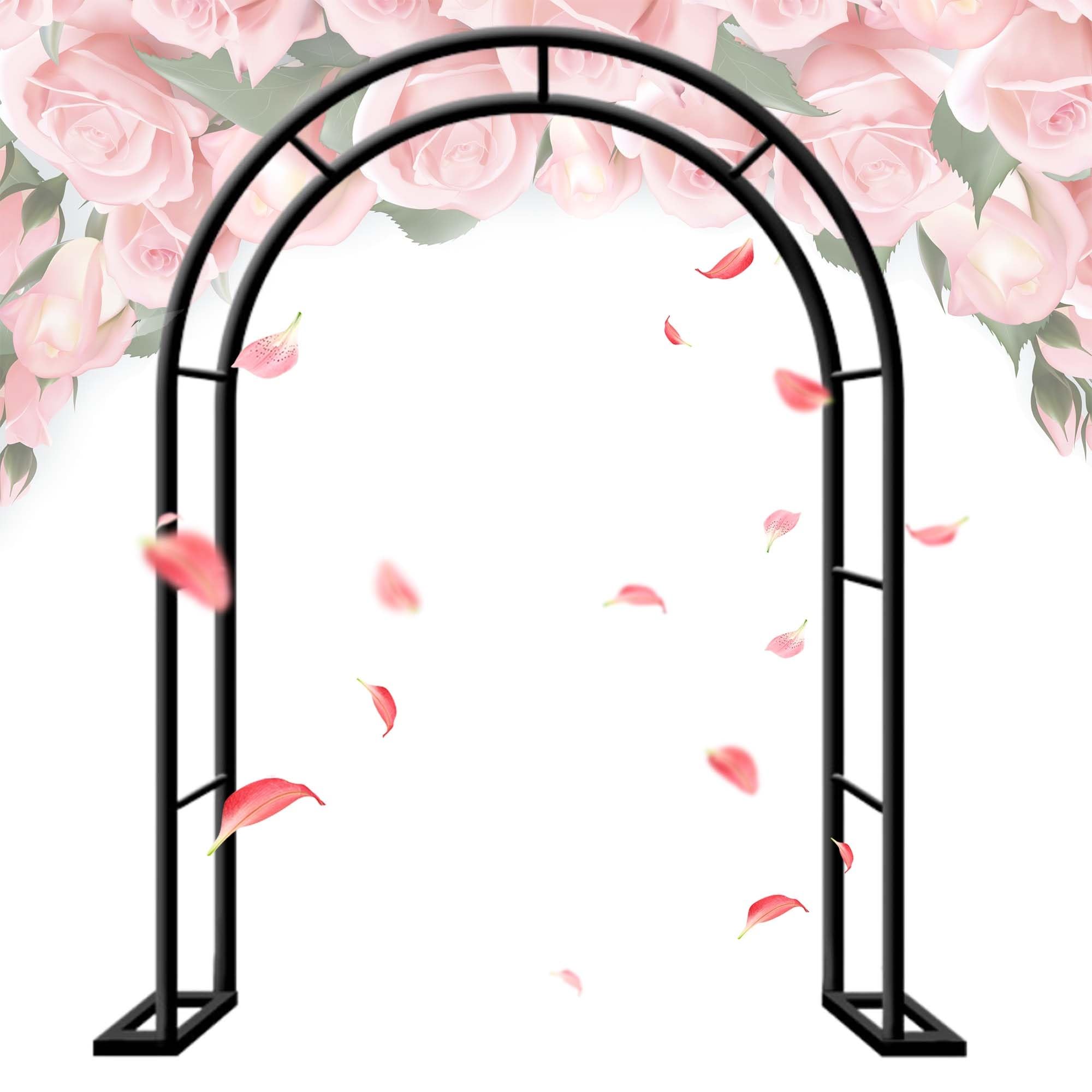 Metalowa Kratka Ogrodowa Do Roślin Pnących - Altana Na Podwórko, Patio I Dekoracje Ślubne,Black-280x220cm/110x87inch