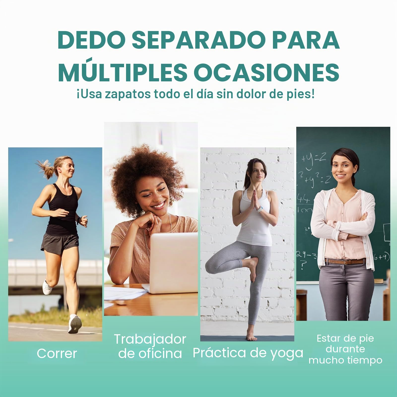 Welnove Gel Separador de Dedos de los Pies Mejorado - Paquete de 8 Separadores de Silicona con Extracto de Aloe Vera para Enderezar Dedos de los Pies Superpuestos, Callos(Multi-Size, Clear)