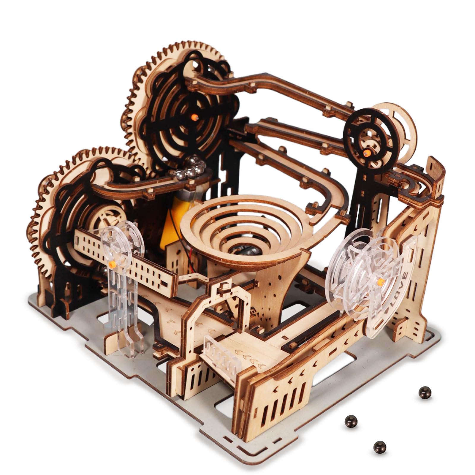 MUSIC PARK Manualidades y Maquetas para Construir Adultos Pista de canicas Puzzle 3D Madera Rompecabezas Adultos con Dos Rutas Creativas Regalo Ideal para Hombres y Adolescentes
