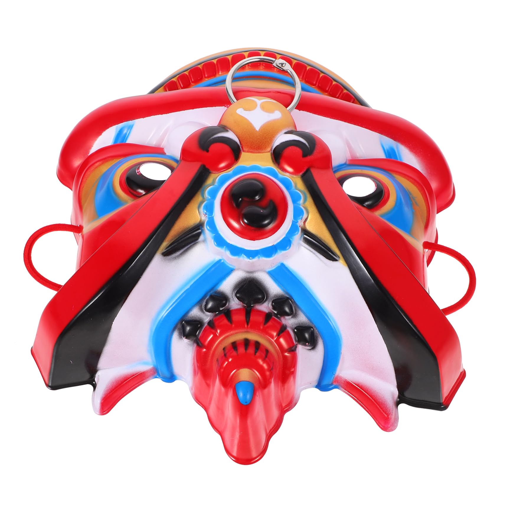 BESTonZON 5 Pièces Masque de Lion Chinois Traditionnel Masque de Danse Fait Main pour Performance Scénique Fête et Cosplay