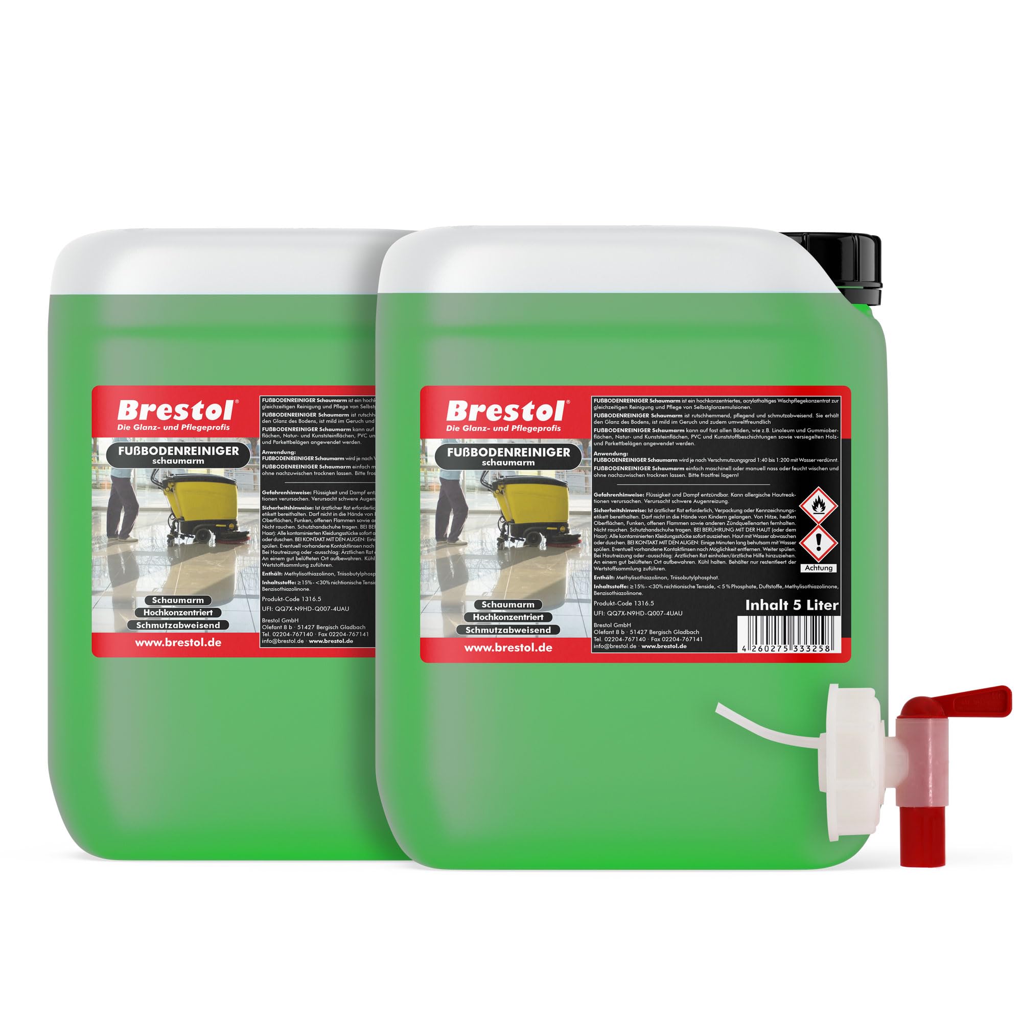 Suelo limpiador Espuma brazo 10 L con grifo), concentrado 51 mm (1316.10 a) – -wischpf Lege concentrado linoleum superficies de piedra natural
