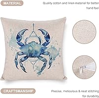 Vista 25 de Funda de cojín de pulpo costero para exteriores, decoración moderna de 18 x 18 pulgadas, decoración náutica costera de playa, casa, vida marina