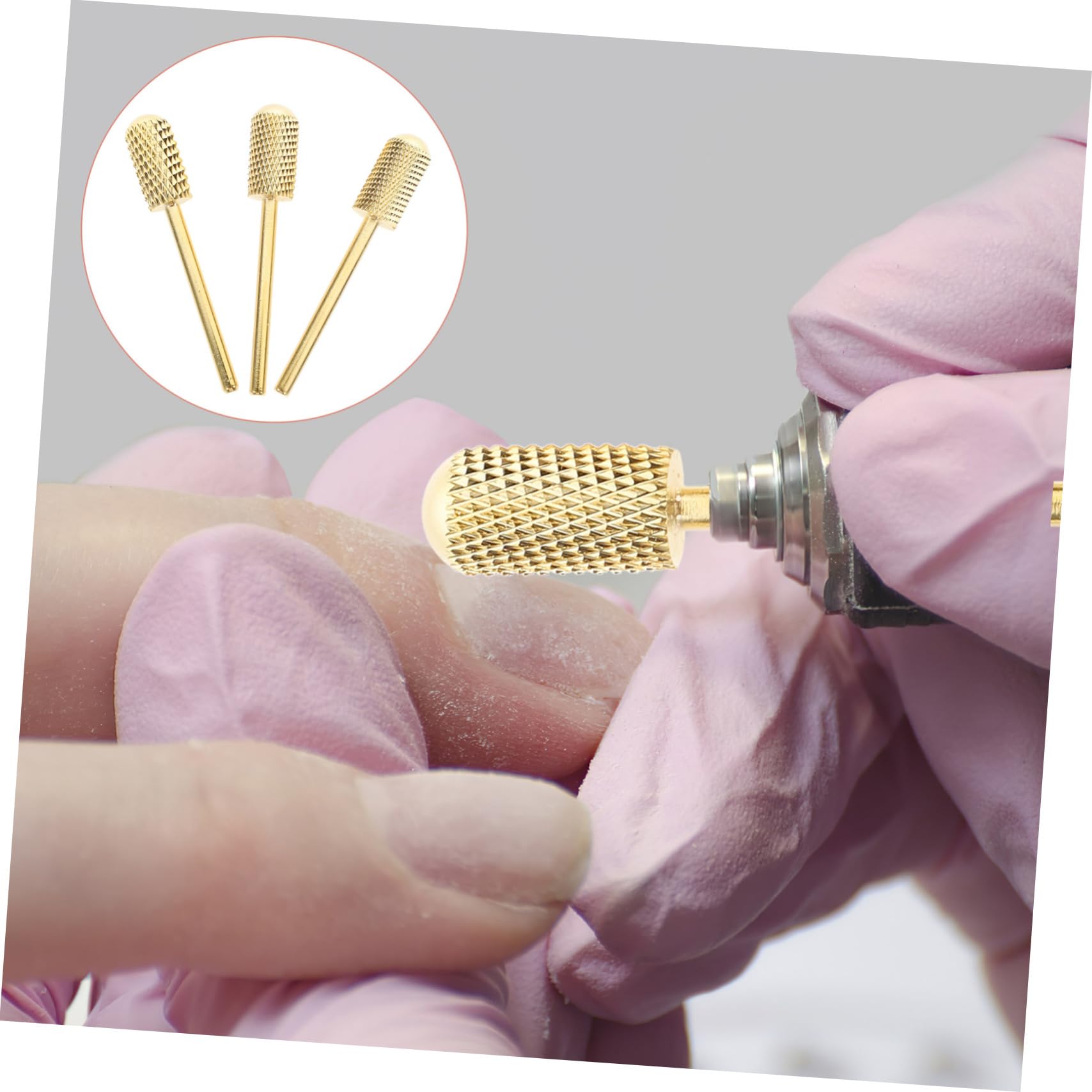 Beavorty 5 Sets Metall-nagelbohrer Für Acrylnägel Nagelbohrer-set Für Maniküre-bits Schleifbänder Für Den Heimsalon 3 Stück * 5