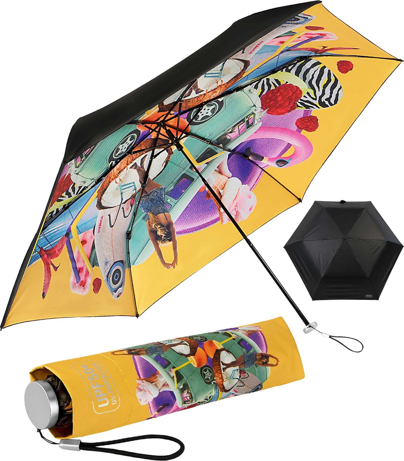 ImplivaMiniMAX Personal Parasol Umbrella with UPF50+ UV Protection - Yellow