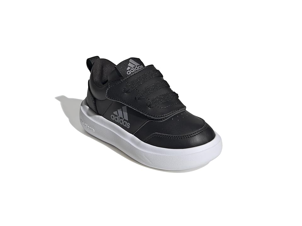 adidas Kids Park ST Sneaker (Little Kid/Big Kid) (Black/Iron Metallic/White 1) Boy's Shoes INTERNATIONAL SHIPPING