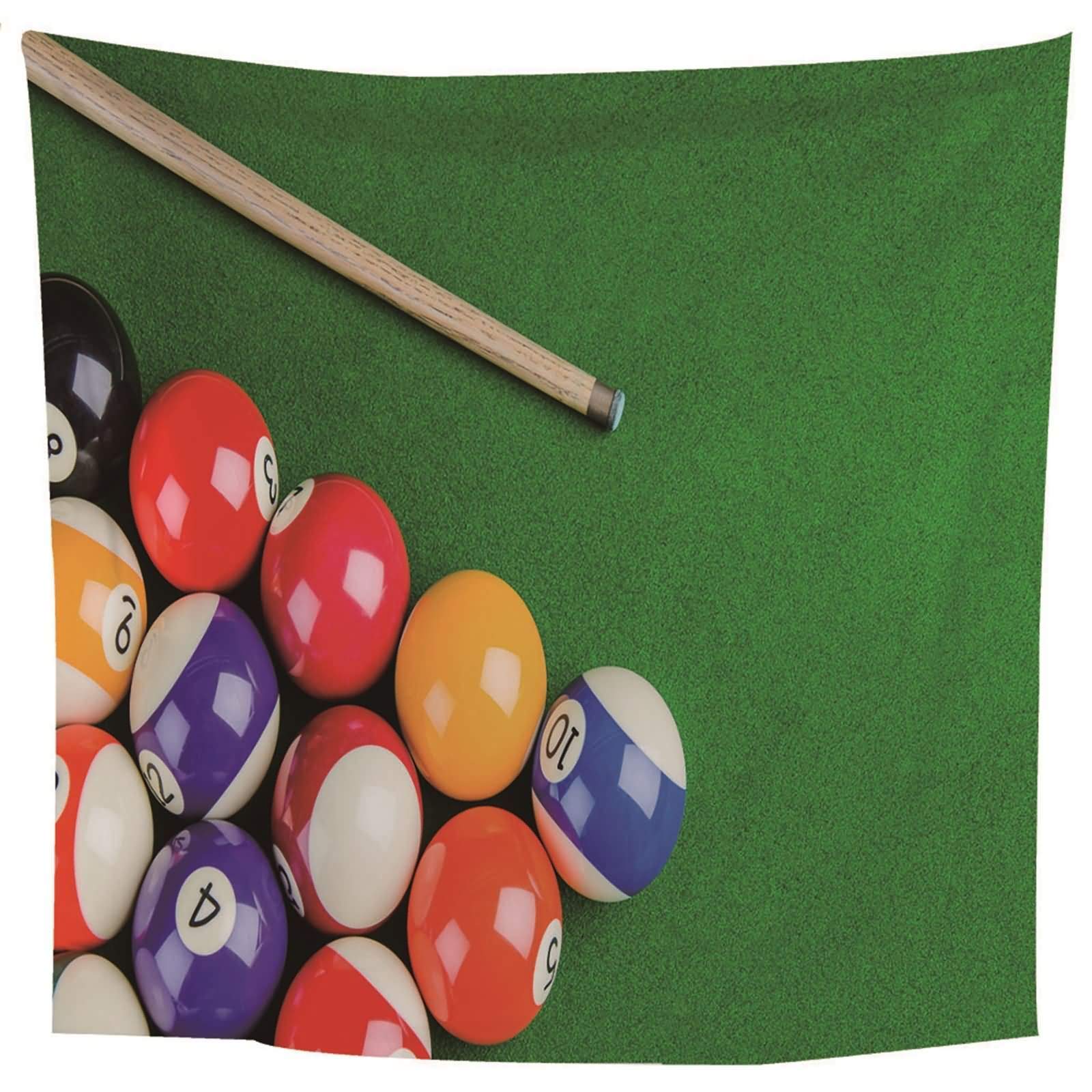 Tenture murale billard multicolore en toile imprimée haute définition