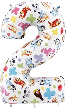 Toyland 26 Inch Bluey & Bingo Number Foil Balloon - Kids Party Balloons - Number 1-6 Available