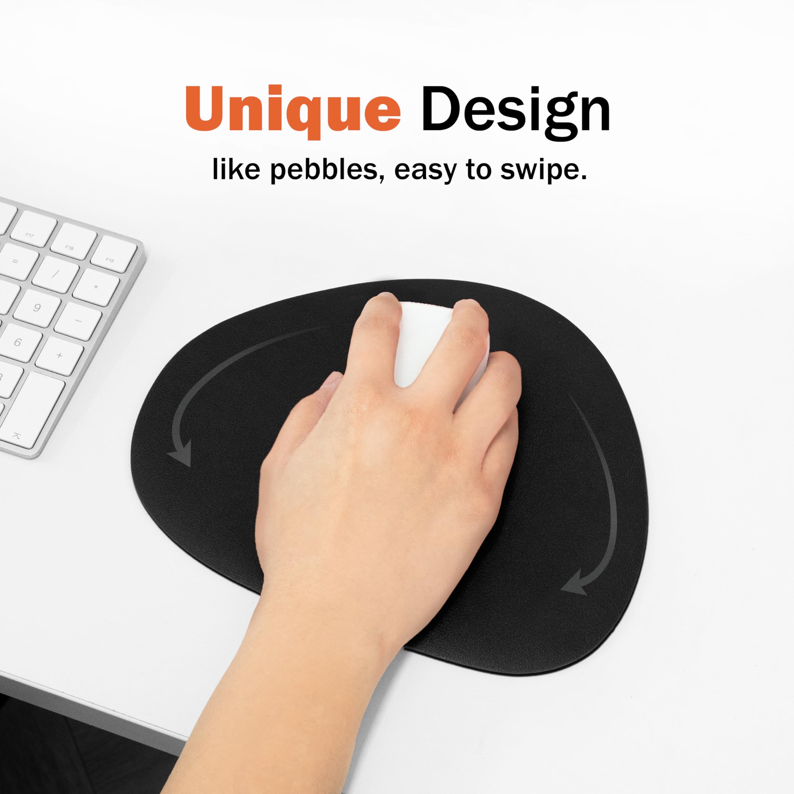 GREEDY FARMERS Mouse pad, Non-Slip Washable Waterproof Computer Mouse pad (Black)