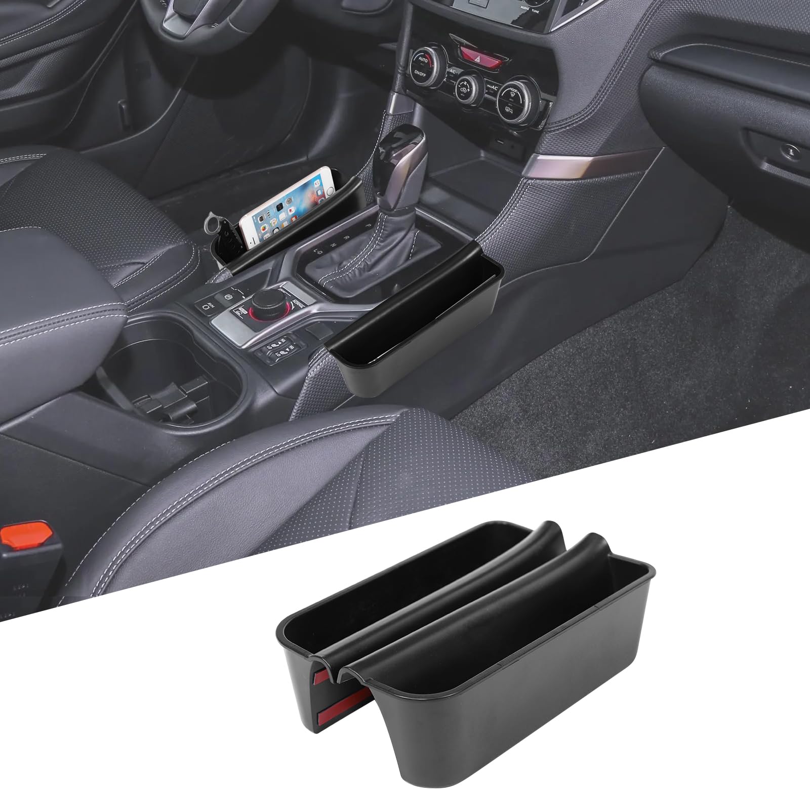 Fgtagtal Gear Shift Organizer Tray Compatible with Subaru Forester 2019-2025, Center Console Shifter Storage Box, ABS Storage Tray, Create Extra