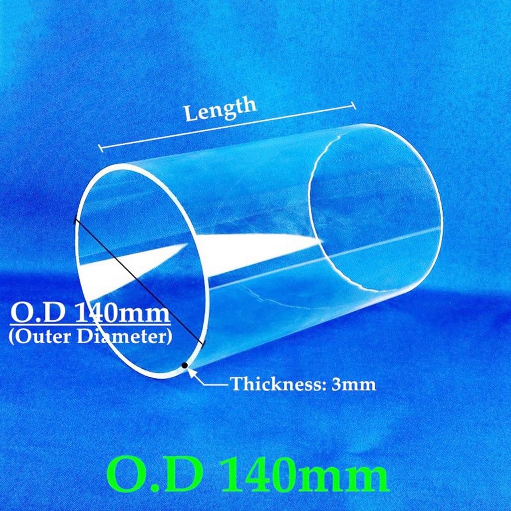 1 tubo acrílico transparente for decoración del hogar, antiestrés(Od140mm,Length 30cm)