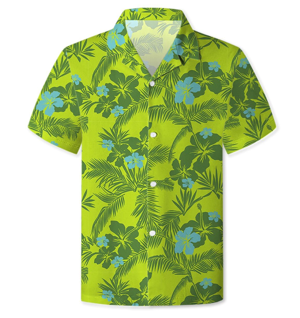 Cromoncent Hawaiian Shirt for Boy&amp;Men Short Sleeve Cuban Collar Tropical Holiday Summer Beach Shirts