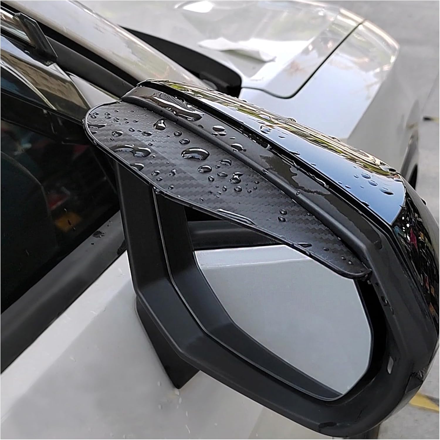 2PCS Car Rear View Mirror Rain Visor,[Latest Upgrade] Card