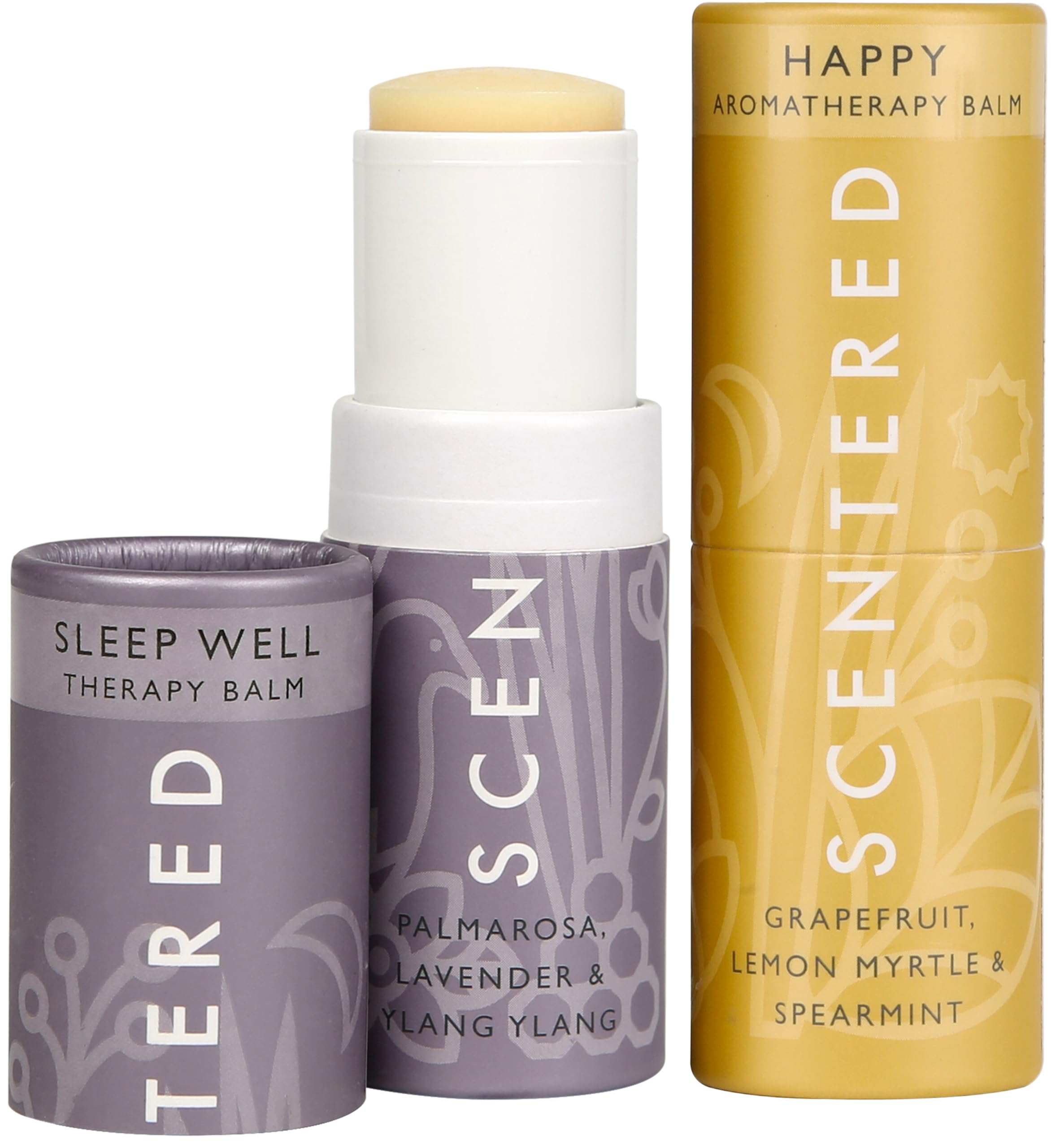 Esenciales esenciales de recuperación esculpados, para dormir bien y ser feliz, juego de regalo de bálsamo de aromaterapia, ayuda a dormir y descansar para sentimientos de positividad y gratitud'