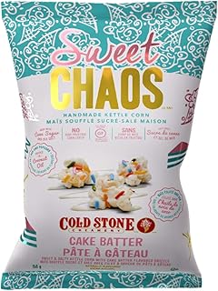 Sweet Chaos Handmade Kettle Corn, Coldstone Creamery Cake Batter Drizzle, 5.5 Ounce Bag