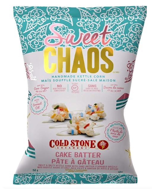 Sweet Chaos Handmade Kettle Corn, Coldstone Creamery Cake Batter Drizzle,