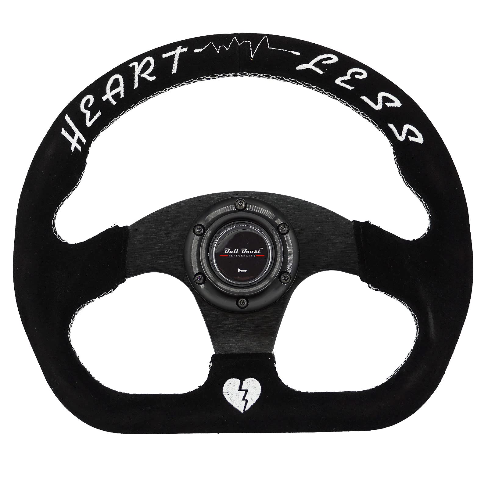 Performance Steering Wheel Flat Quadro 6 Bolt For JDM Sport Racing Steering Wheel Suede Heartbreak