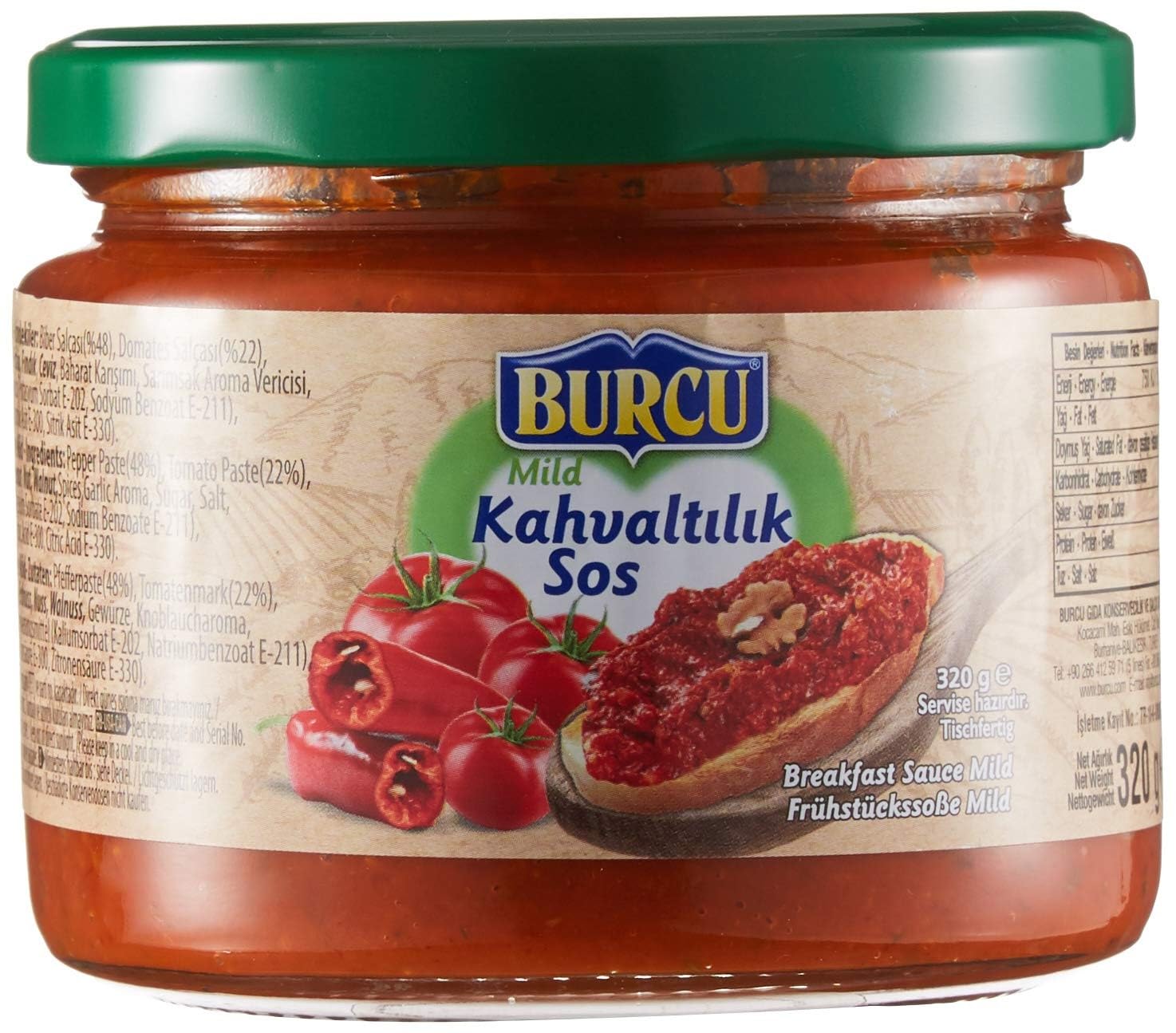 Burcu Gıda 320 Gr Kahvaltılık Sos Tatlı