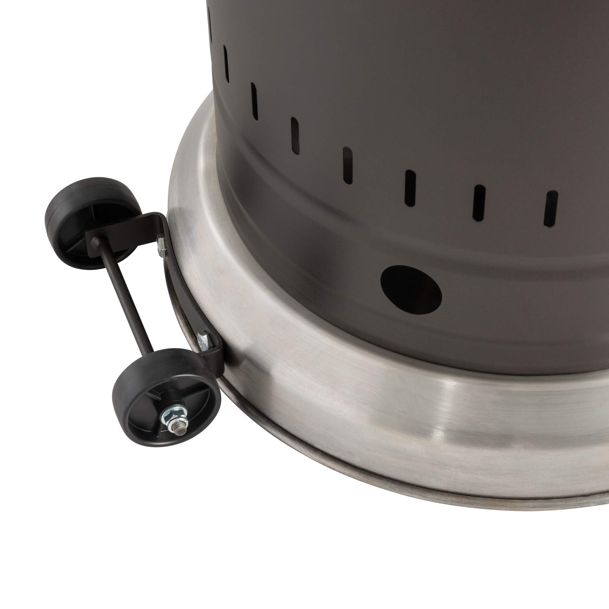 Amazon.com: Aspect Living Core Collection Patio Heater 46K BTU Burner  Electronic Igniter Portable Rolling Outdoor LPG Propane Gas Heater -  Commercial u0026 Residential - Gray u0026 Stainless Steel Finish #65085 : Patio,