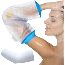 PICC Line Shower Cover for Upper Arm, Waterproof Elastic Neoprene PICC Line Sleeve for Arm Shower, Watertight Arm Bandage Bath Sleeve for Chemotheraphy Shower, Elbow Surgery, Upper Arm Wound