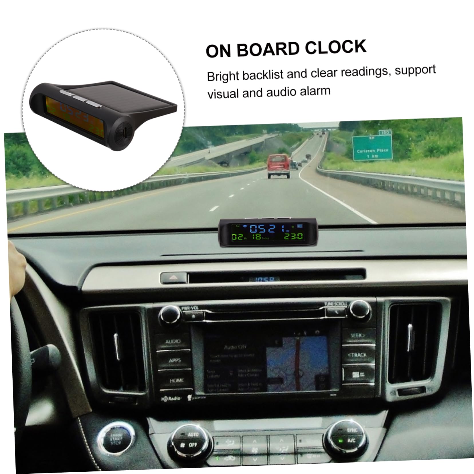 Termómetro Calendario para Coche Reloj Electrónico para Conducir Reloj Digital para Automóvil Pantalla LED Digital Indicador Automático para Coche