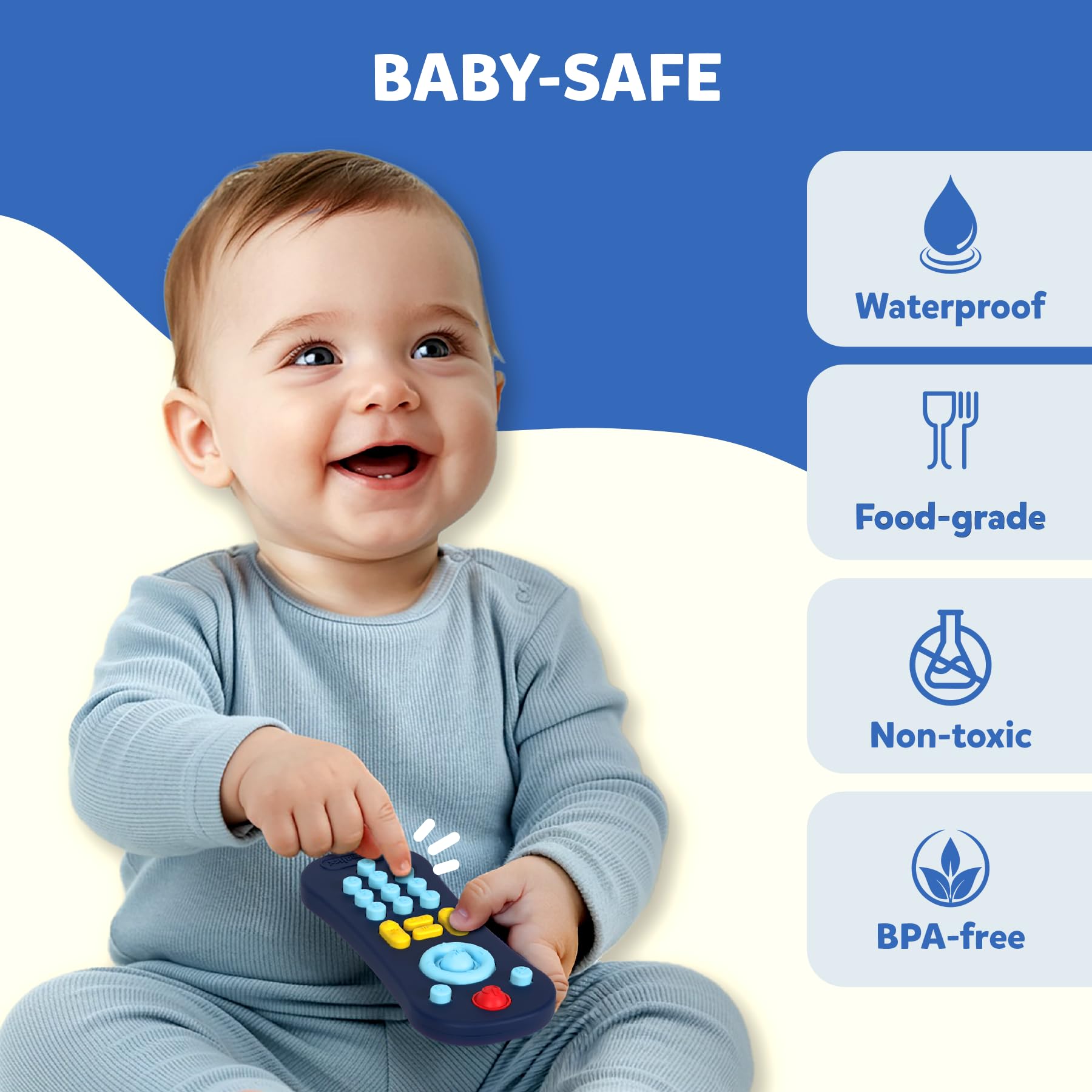Skillmatics Push & Pop for Kids - Sensory & Fidget Toy, Pretend Play, Food-Grade Silicone, Waterproof, Travel Toy, Child-Safe, Fine Motor Skills, Gifts for Infants 9-24 Months 2