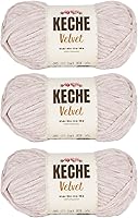 Vista 46 de Hilo de terciopelo Keche para crochet, suave chenilla voluminosa para bebé, manta Amigurumi, 100 gr (121 m) - Blanco