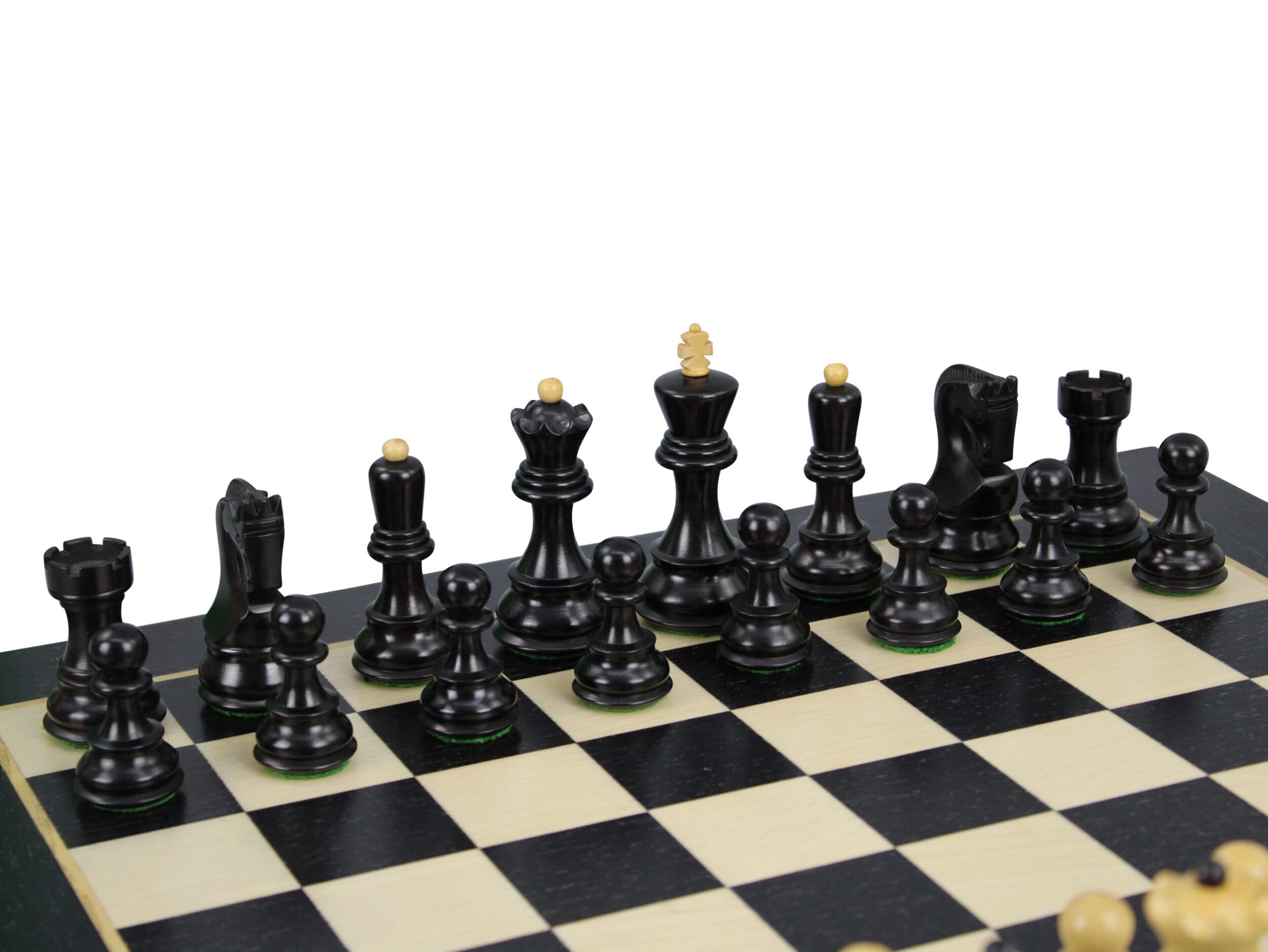 Grande Master Tournament - Set di scacchi in legno a mano Helena in legno ebano, 50,8 cm, con scatola di scacchi in legno, 9,5 cm