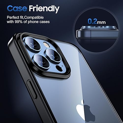 Miniatura 590 de UniqueMe [Paquete de 3 protectores de lente de cámara compatibles con iPhone 14 Pro Max/iPhone 14 Pro, vidrio templado, [compatible con fundas]