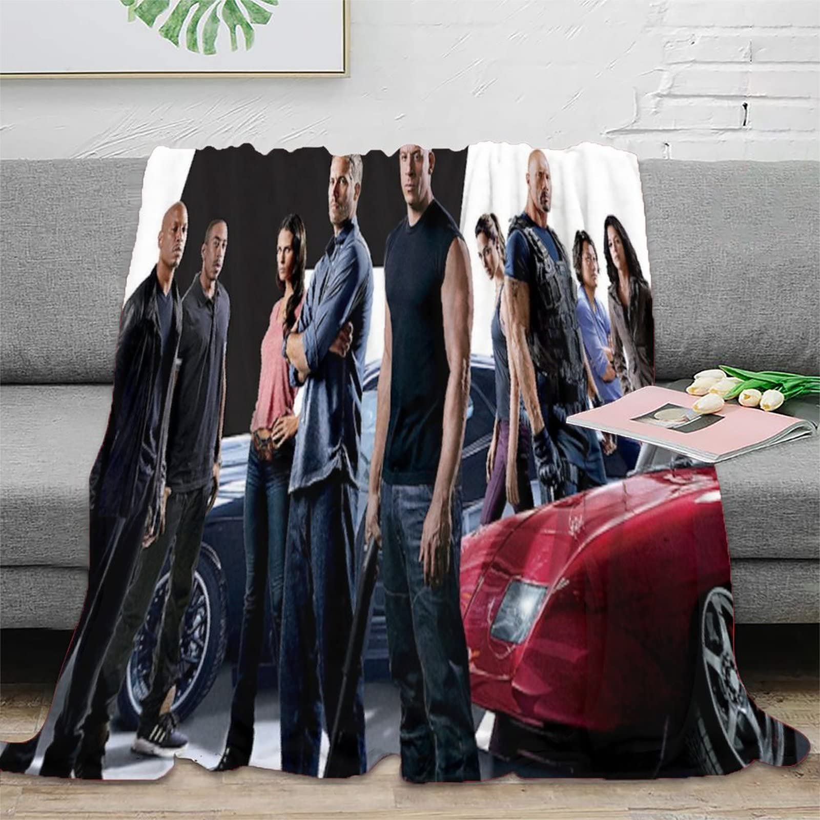 Couverture Fast & Furious 180x200 Cm - Douce Et Chaud, Cadeau Film Pour Fans, Lit Canapé Bureau