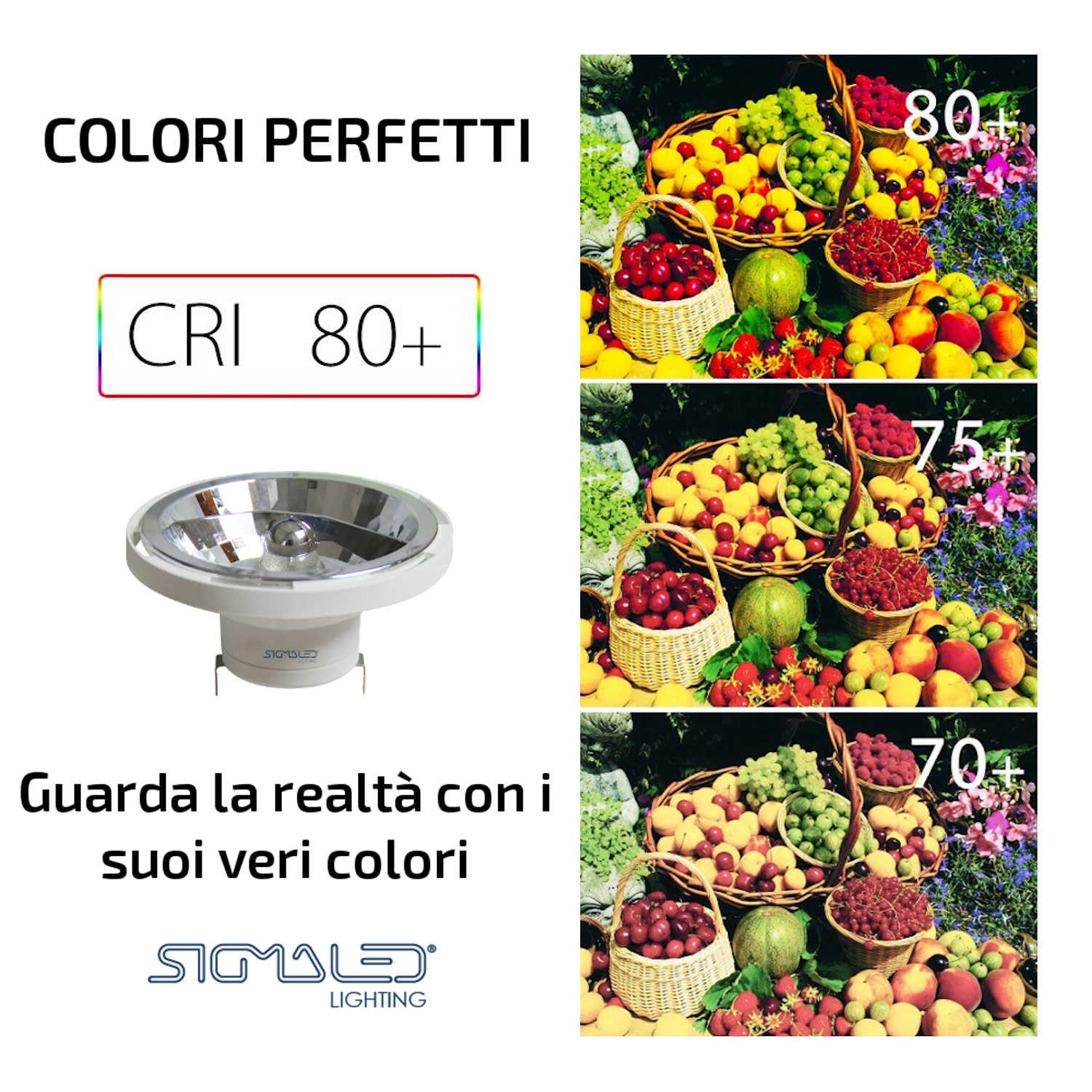 Sigmaled lighting - Faretto LED AR111 G53 14W (equivalente 120W alogena) - Luce Naturale 4000K - 1050 lumens - 12V AC/DC - Spot LED AR111 – 5 Unità
