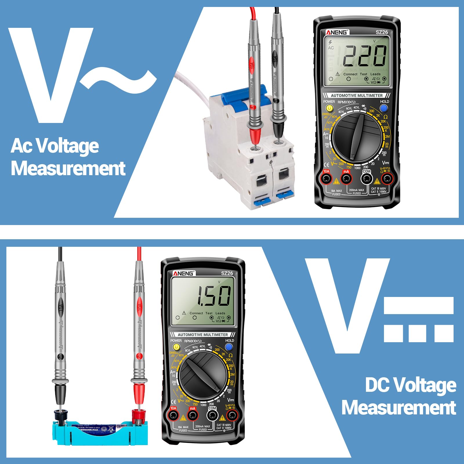 ANENG SZ26 Multimeter - Engine Analyzer & Tachometer -5 ANENG SZ26 Multimeter - Engine Analyzer & Tachometer -5