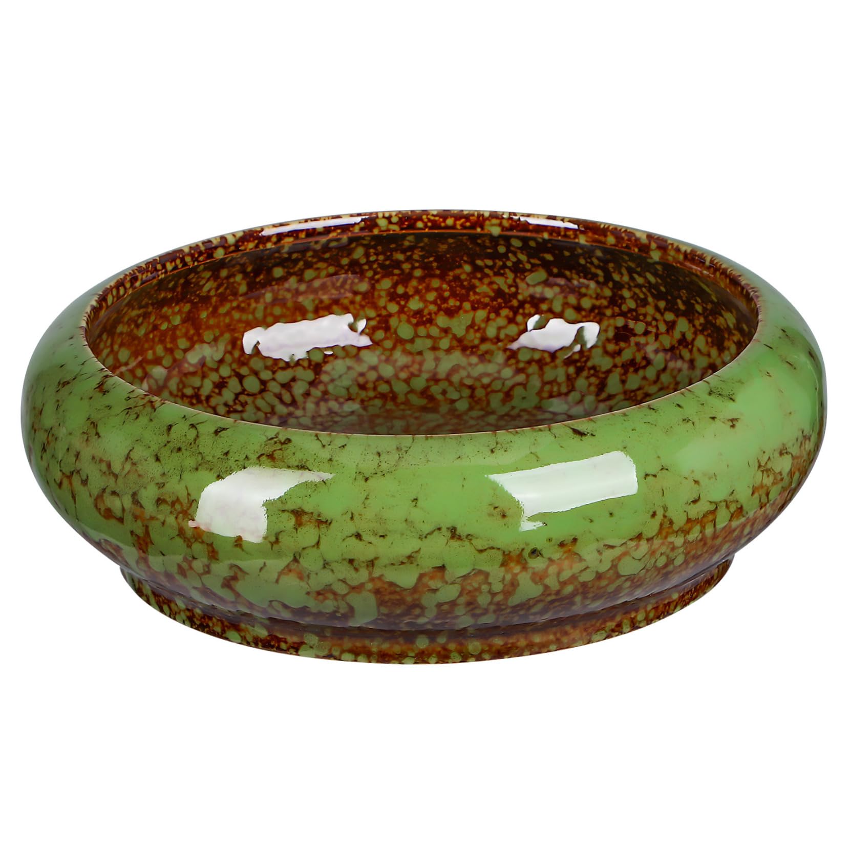 Pot de bureau rond pour plantes jardinière coupelle avec drainage UKCOCO