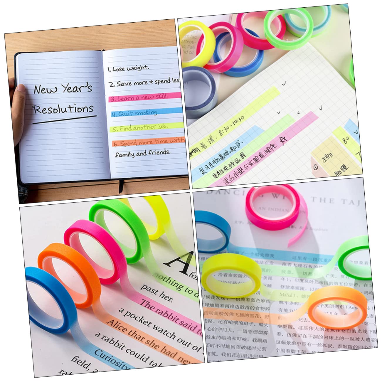 SEWACC 80 Rollen Wasserfester Index-aufkleber Abnehmbare Textmarker Transparentes Highlighter-tape Transparenter Markierungsaufkleber Wasserdichtes Klebeband Farbmarker Das Haustier