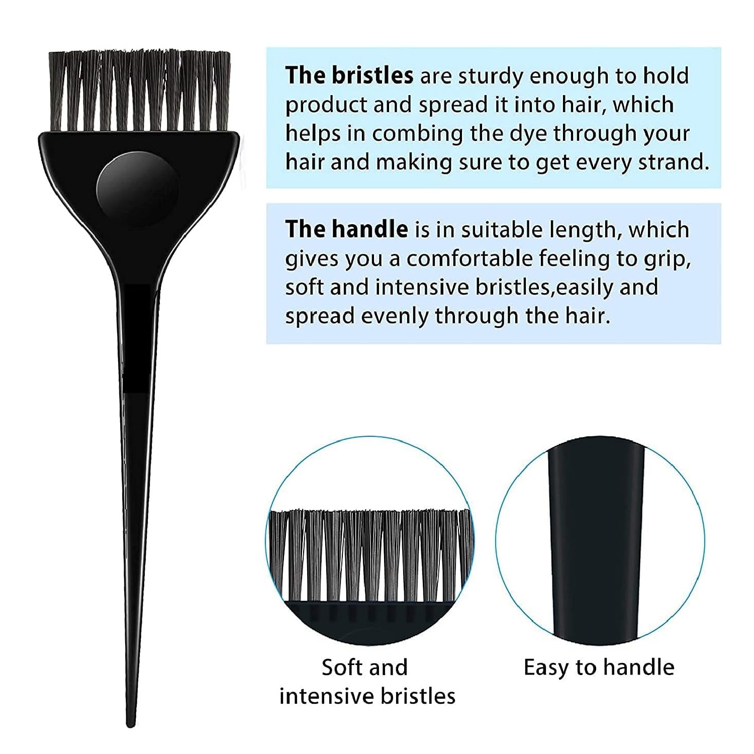 adbeni Professional Hair Coloring Kit for Women & Men, DIY Brush Set with Dye Mixing Bowl, Double Ended Extra Applicator Brushes, Reusable, Easy to Clean Tools for Salon Style Hair Color at Home 4
