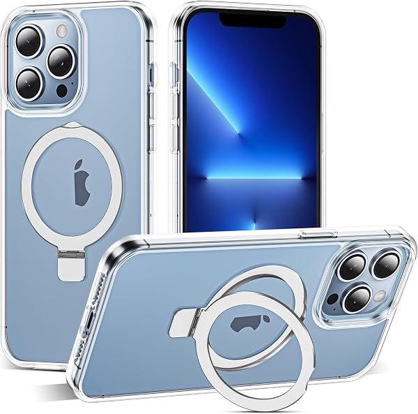 SKYLMW Compatible with iPhone 13 Pro Case with Stand,Clear
