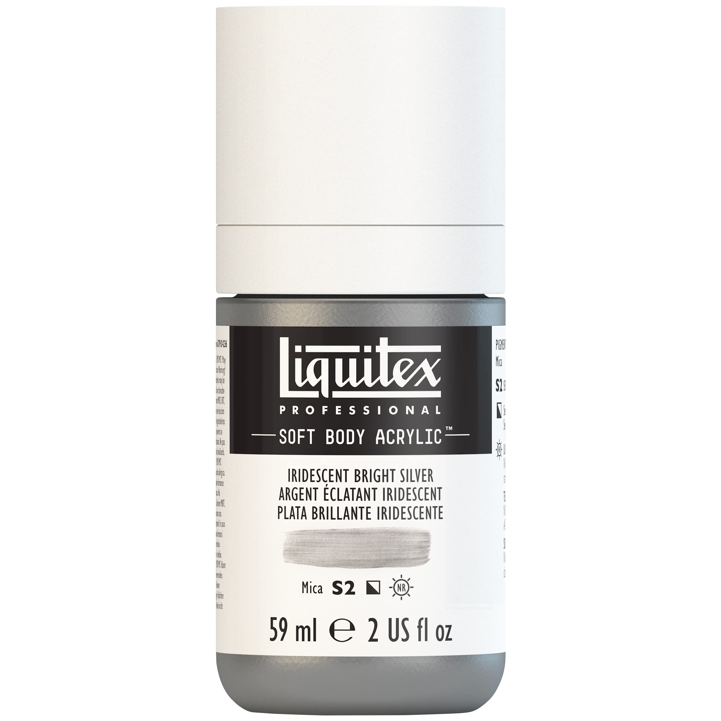 Liquitex Acrylic Paint, Iridescent Light Silver, 59 ml (Pack of 1) — image 1