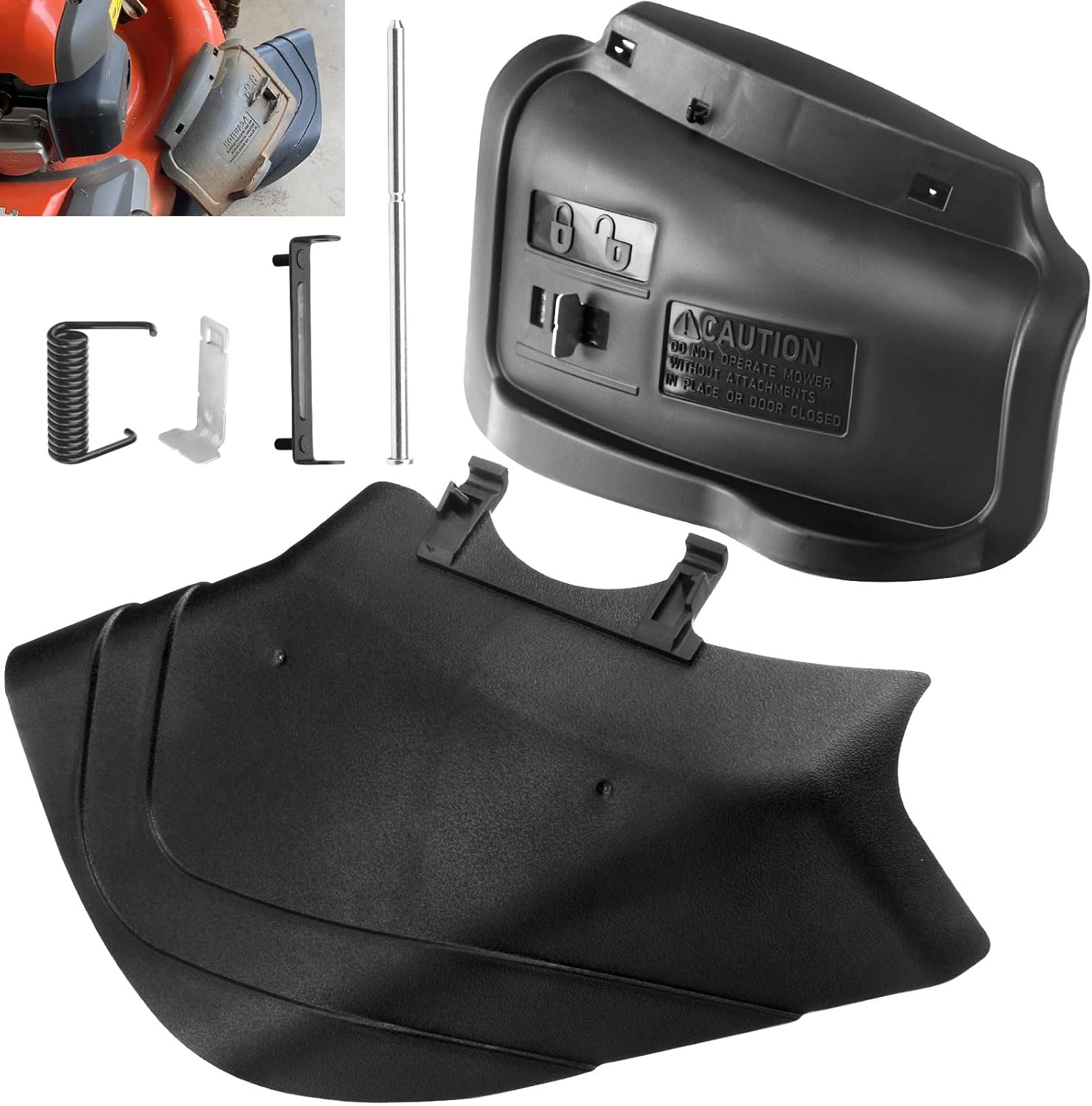 532426129 Deflector & 532420019 Mulching Door Set with Annexes Compatible with Craftsman and Husqvarna 22" Lawn Mowers, Replaces 419942X418 419942X428 583405601