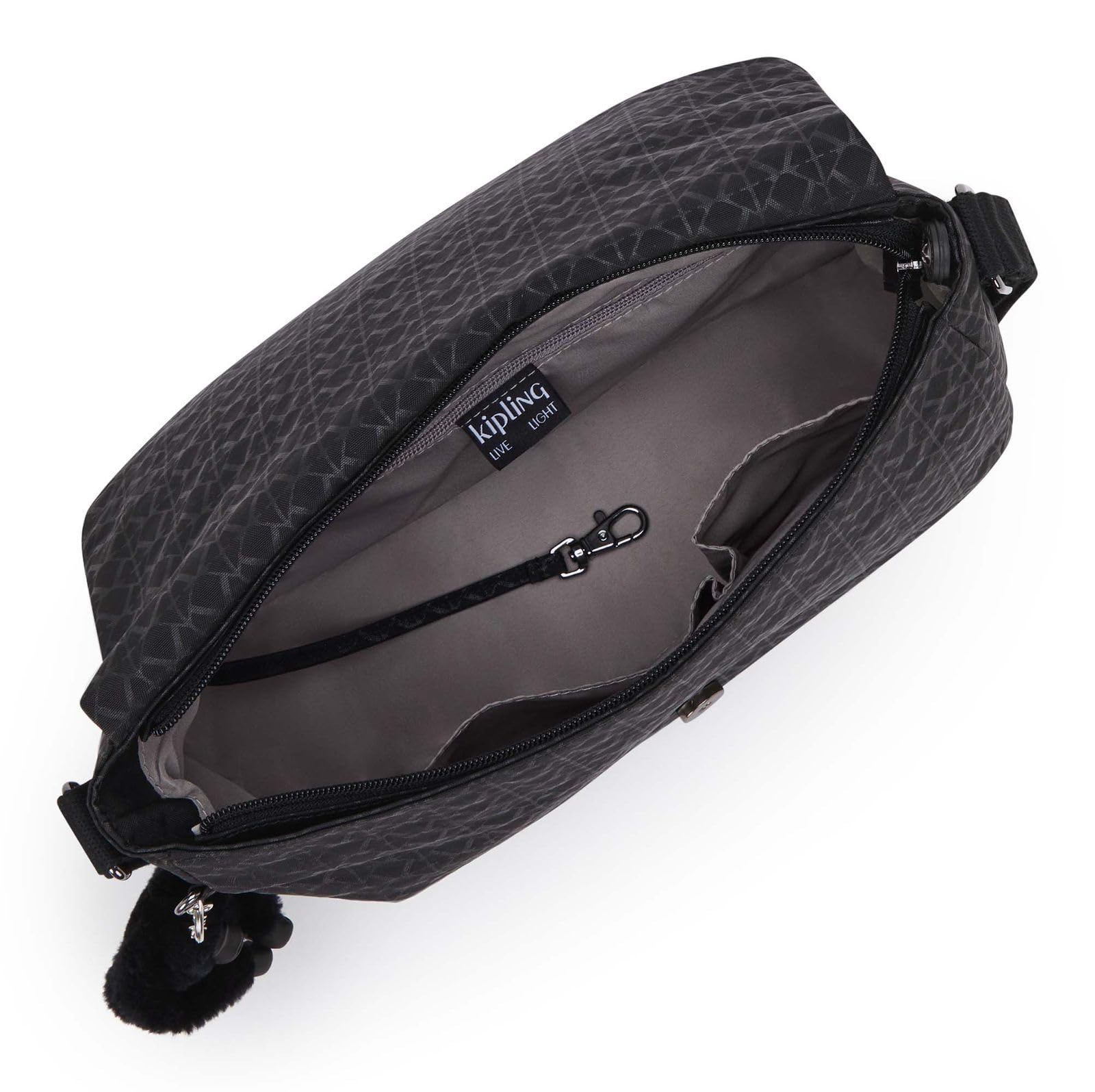 Kipling EARTHBEAT M Mittelgroße Umhängetaschen, Signature Emb (Schwarz)