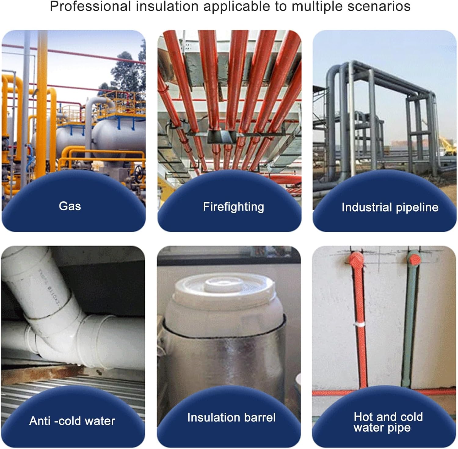 Pipe insulation Foam Tube,Self Adhesive Foam Pipe High Density Waterproof/ Fireproof Insulation Pipe,Freeze Protection for Pipe Insulation Foam Insulation Pipe 0.9m Length Easy to Install,1piece ( Col