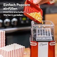 Gadgy Retro Popcornkészítő Gép Forró Levegős Olajmentes Egészséges Snack 3
