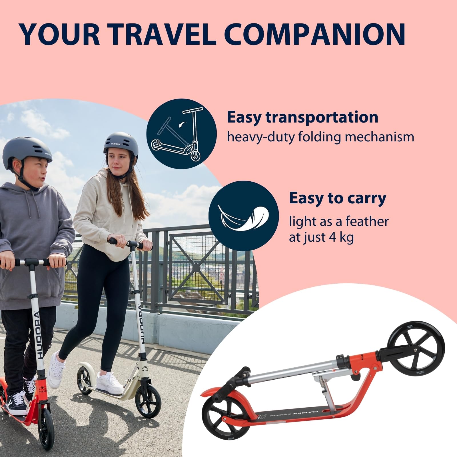 Aluminiowa hulajnoga BigWheel® 205 Pure, czerwona