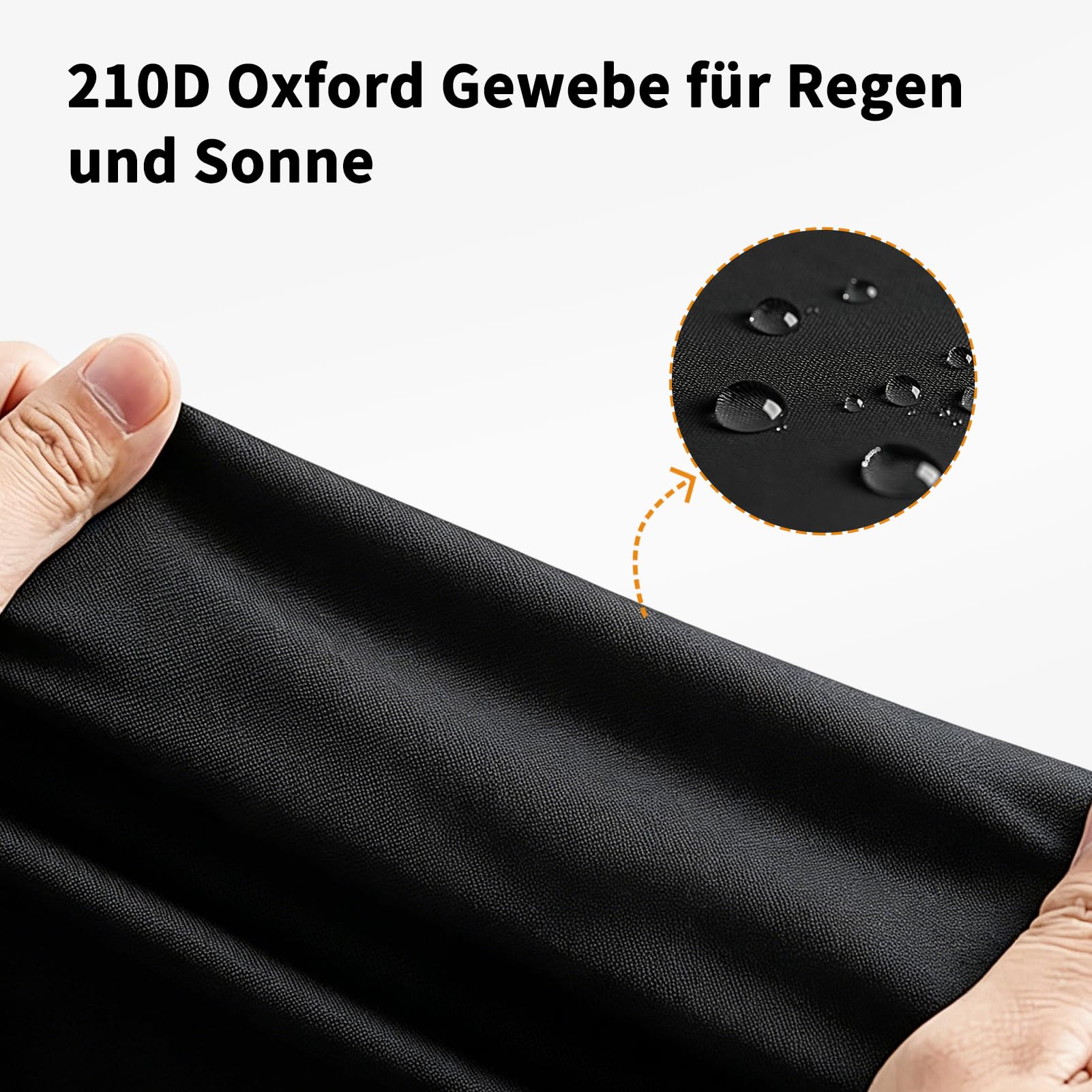 Housse de protection pour chaise à bascule en forme d’œuf de patio, imperméable en tissu Oxford 210D avec bande élastique, noire, résistante aux UV, pour une protection sûre contre la pluie et le