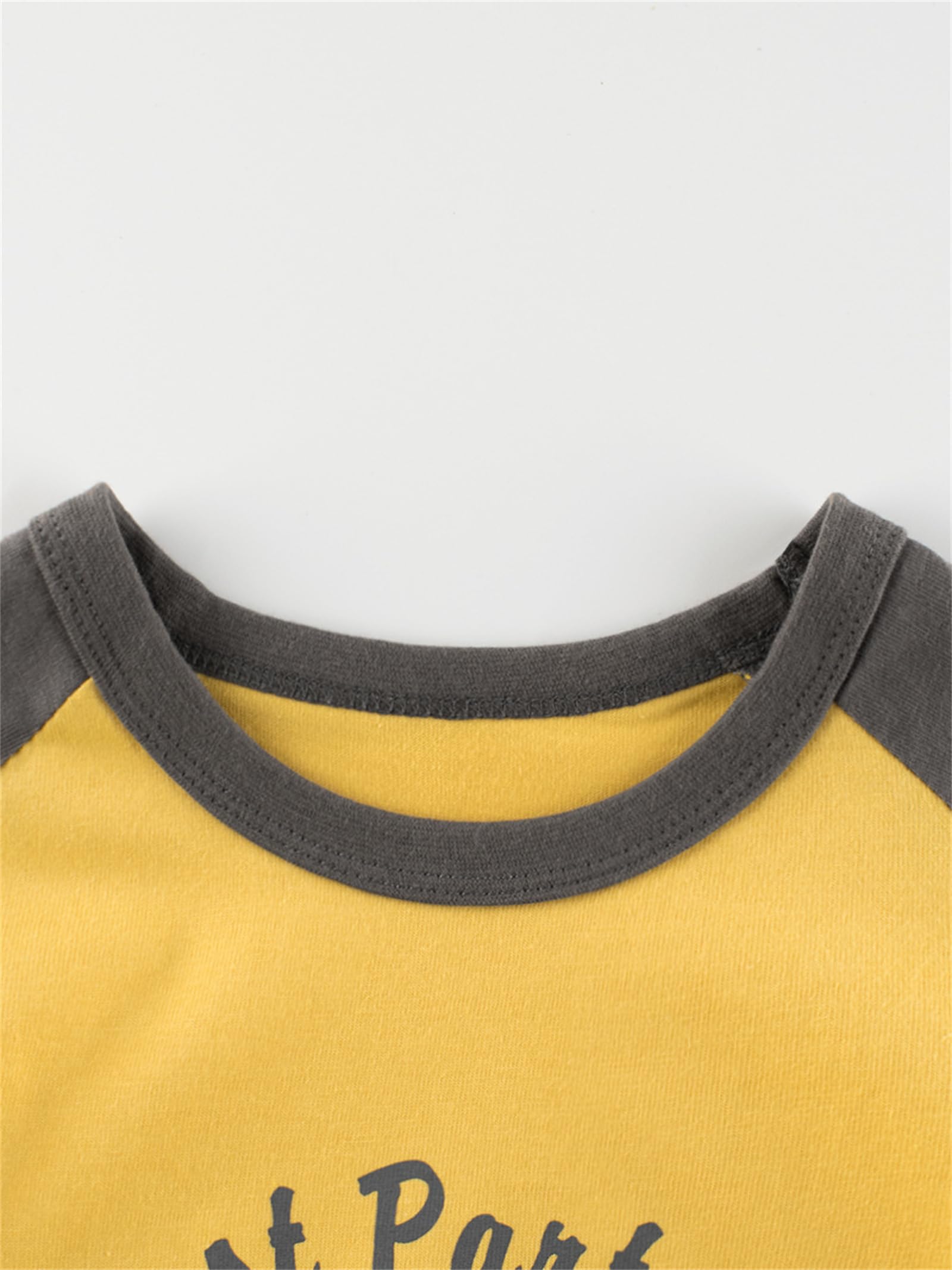 Newborn Baby Girls Cartoon Graphic T-Shirt Soft Creneck Cotton Long Sleeve Blouses Tee Tops for Little Kids (Yellow,120/4-5 Y,Unisex,Big Kid,US,Age,4 Years,5 Years)