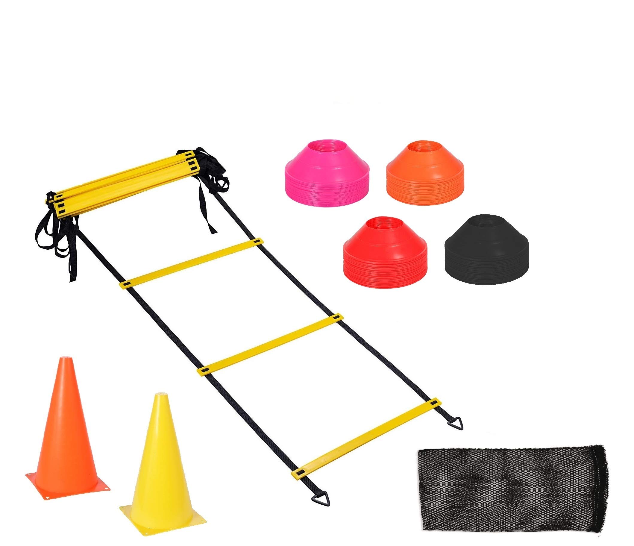 SAPPHIRE Sports Economy Kit 9 inch Cones Pack 6, Mini Markers, Ladder 4mts with a Bag (B08H8DWJX8) Amazon Price History, Amazon Price Tracker