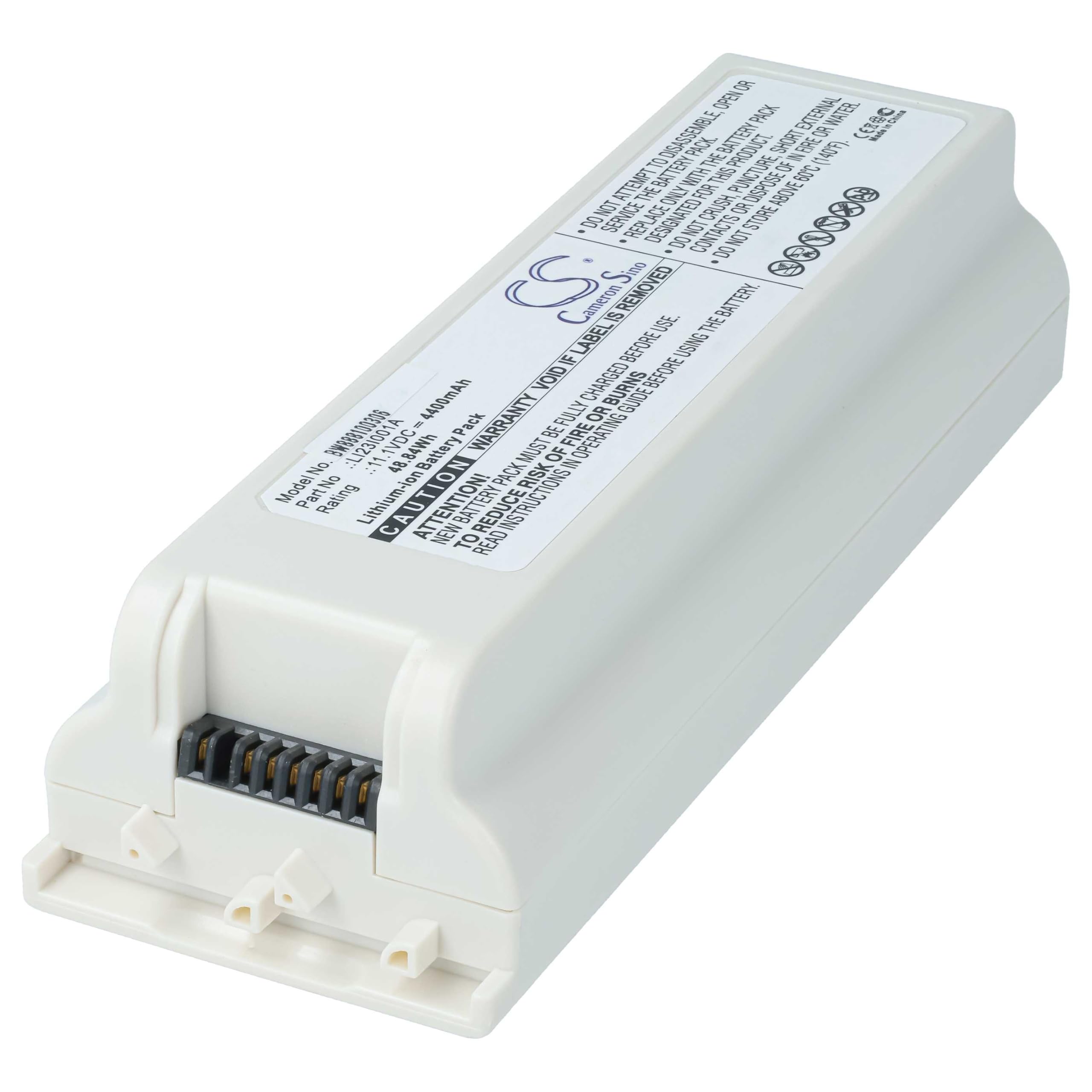 vhbw batteria sostituisce Mindray LI23I001A, 2108-30-66176 per strumentazione medica (4400mAh, 11,1V, Li-Ion)