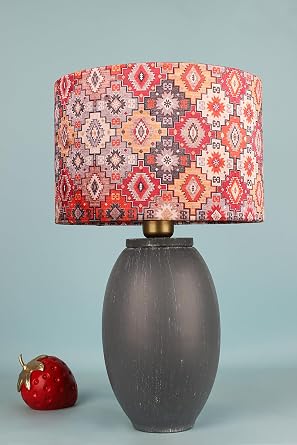 Velaska Handmade Dekoratif Seramik Abajur   Modern Gri Tasar m, 46 70 cm Ayarlanabilir Y kseklik, E27 Uyumlu Tek Ba l kl  Masa Lambas , Dayan kl  Seramik G vde,  k ve Minimalist Dekoratif Ayd nlatma [Enerji S n f  A]