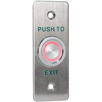 UHPPOTE Piezoelectric Push to Exit Button Stainless Steel Panel for Access Control
