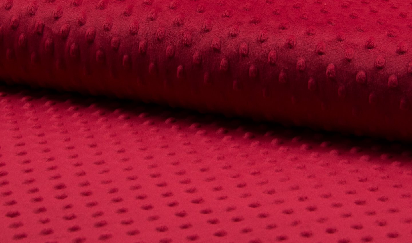 Crs Fur Fabrics Red Luxury Supersoft Dimple Cuddle Soft Fleece Fabric Material - 1Mtr 150Cmx100cm