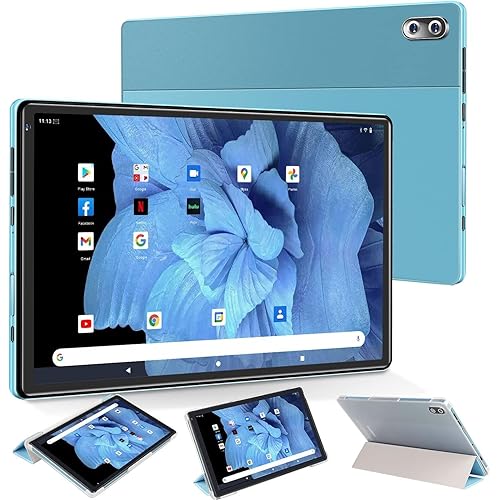Tablet 10.36 Inch Touch Tablet Android 11 Octa-Core 2.0 GHz, 5G+2.4G WiFi 4GB RAM+64GB ROM (128GB TF), 1332 * 800 HD IPS Display / 8MP+5MP / 8000mAh / Bluetooth 5.0 - Blue